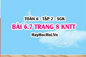 Bài 6.7 trang 8 Toán 6 Tập 2 Kết nối tri thức